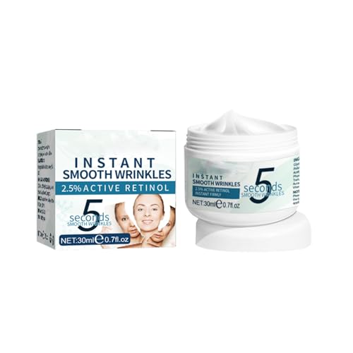 Crema Facial Antiarrugas con Retinol,Eliminadora de Arrugas Instantánea de 5 Segundos,Hidratante Reafirmante Antienvejecimiento,Crema Antimanchas Facial Mujer 30ml