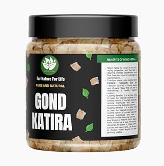 Go Vegan Pure Natural Gond Katira 250gram | Almond Gum Badam Pisin, Tragacanth Gum | High Cooling Properties | 100% Natural Superfood