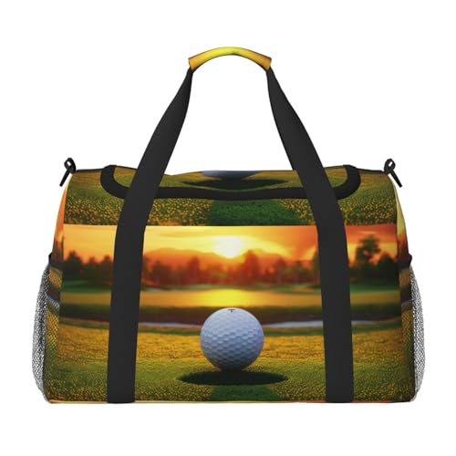 Golf Course Ball Duffle Bag Foldable Travel Tote Bag Carry On Large Weekender Overnight Bags Waterproof Gym Bag For Women Men2
