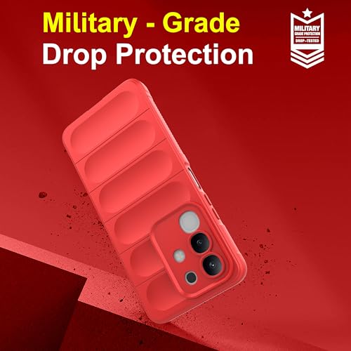 Image of Zapcase Back Case Cover for iQOO Z10x 5G | Compatible for iQOO Z10x 5G Back Cover | Liquid Silicon Magic Case with Camera Protection | Red