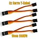 3 Stück 10cm Premium Servo Y Verlängerungskabel V Kabel Y-Kabel Verlängerung für Futaba Robbe JR Graupner Hitec 100mm 26AWG RC Modellbau