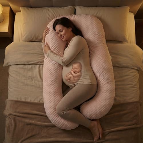 Image of BAYBEE Premium Pregnancy Pillow for Women | Maternity Pillows for Pregnancy Sleeping with 360 Full Body Support | Pregnancy Pillow with Removable Washable Cover & Zipper Closure for Easy Use (Orange)