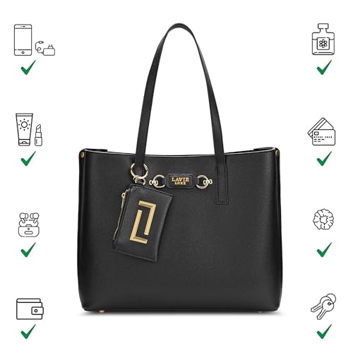 Image of Lavie Luxe Women's Duo Chloe 3 Compartment Tote Handbag | Tote Bag For Work | Ladies Purse | Stylish Shoulder Bag | Gift For Women