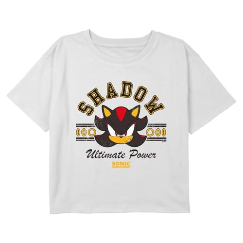 Sonic The Hedgehog Girls' Shadow Collegiate Boxy Crop Tee