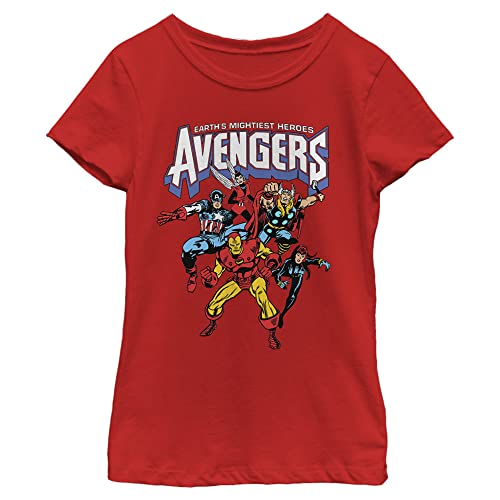 T-shirt Marvel Avengers fille rouge idéal pour un cadeau d'anniversaire XS
