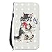 Produktbild Nadoli Handytasche für Galaxy A6 2018,3D Effekt Katze Schmetterling Glitzer Pu Leder Klapphülle Wallet Handyhülle Brieftasche für Samsung Galaxy A6 2018,Katze Schmetterling