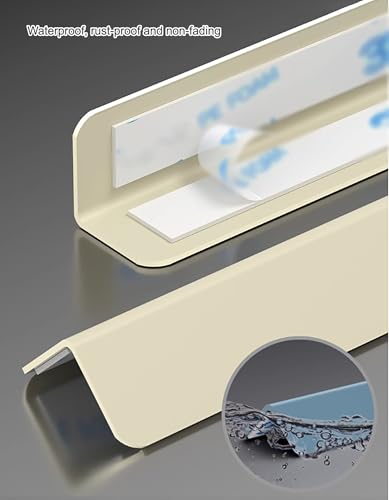 Protector de esquina de pared de PVC autoadhesivo veta de madera 2m 5