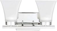 Vista 7 de Sea Gull Lighting 4411603-962 Bayfield - Luces estilo tocador de baño, acabado de níquel cepillado