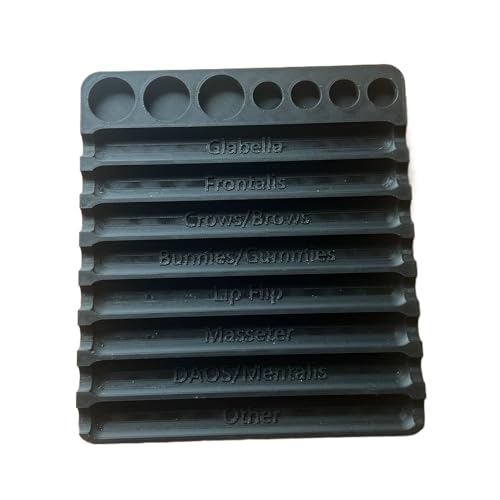 Meokro Aesthetic Practitioner Syringe Tray with 8 Slots Label, 3D Printed Vial Holder/Syringe Tray Combination for Aestheticians and Nurses, Syringe Storage Tray Organizer