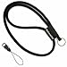 Produktbild stylected Schlüsselband lang als Schlüsselanhänger (schwarz - 45cm) - Band mit Ring für Schlüssel, Ausweis, Handy, Kamera - Lanyard für Herren, Damen & Kinder