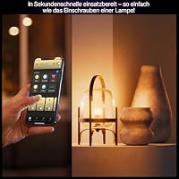 Philips Hue Smart LED A67 Lampe, Weiß und Color Ambiance, E27 Fassung, 11,8W, Vollspektrumlicht 1000K-20000K, 1600 Lumen, dimmbar, kompatibel mit Alexa, Google Assistant und Apple Home, 1er Pack – Ansicht 6