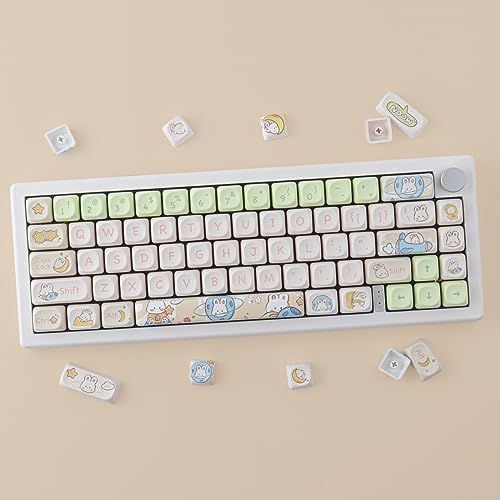 Image of Keycap 143 Keys PBT Custom Keycaps Rabbit Cute Keycaps Set