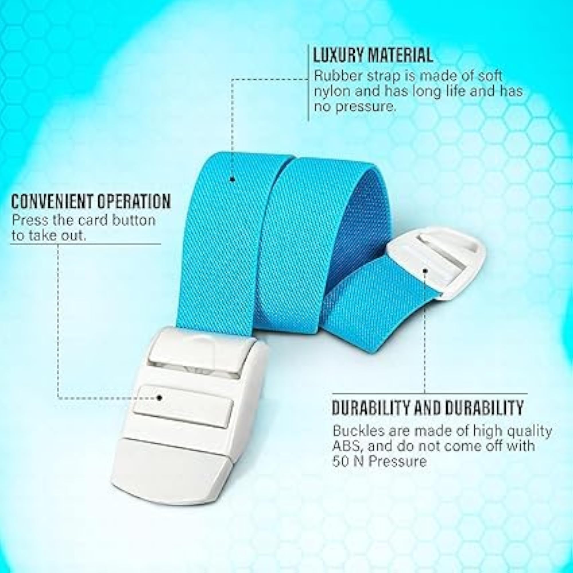 Elastic Luggage Strap with Buckle Closure