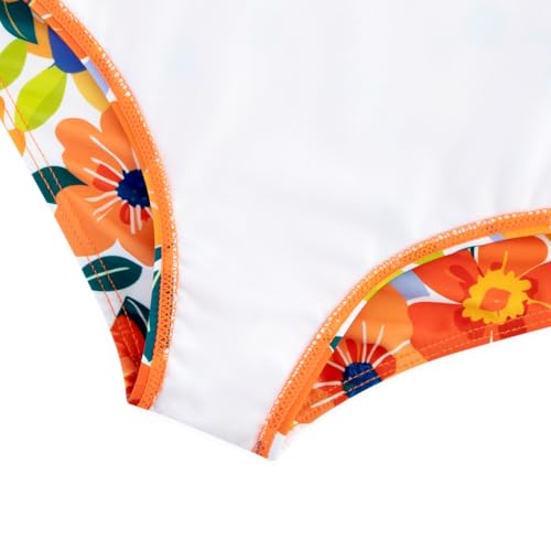 Image of Alakuoti Girls One Piece Swimsuits Cutout Ruffle Bathing Suit Quick Dry Beach Swimwear with Adjustable Strap 5-14 Years
