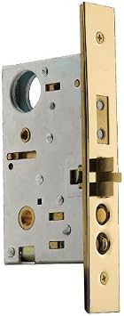 Baldwin 6320.003.L Left Handed Handleset and Knob Entrance Mortise Lock with 2-1/2-Inch Backset, Lifetime Polished Brass