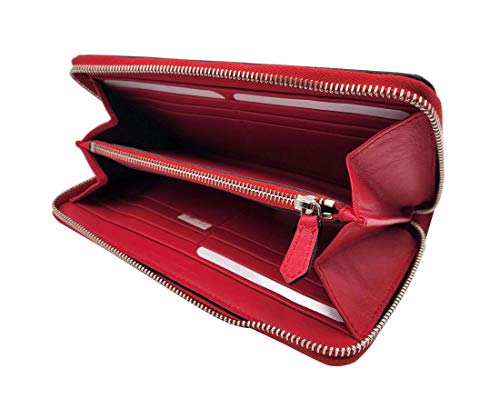 Alexander McQueen Women's Hot Pink Patent Leather Skull Zip Around Wallet3