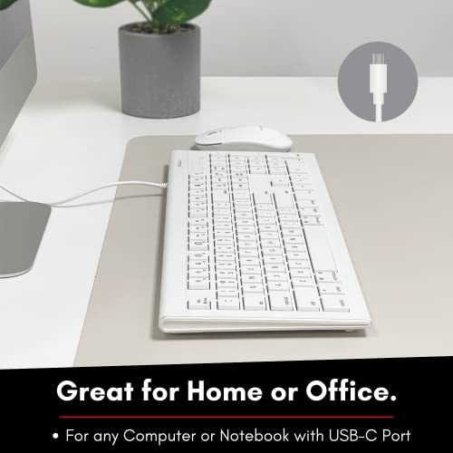 Macally USB C Keyboard | Mac Keyboard | Wired Keyboard (Plug and Play) Budget Compatible Apple Keyboard for MacBook Pro/Air, iMac, Mac Mini/Pro
