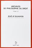 Droit et économie - Tome 37