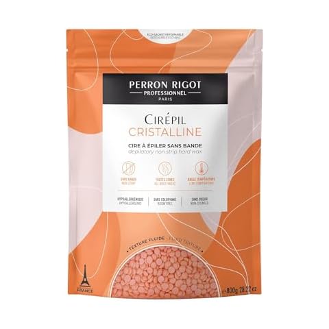 Cirepil - Cristalline - 800g / 28.22 oz Wax Beads Bag - Micro-Crystalline Formula for Sensitive Skin - Rosin-free - Unscented & Gel Texture Cover