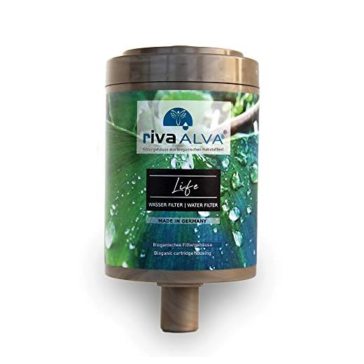 rivaALVA Life Trinkwasserfilter Ersatzkartusche Wasserfilter Kartusche für Küche, Plastikfrei, 100% biologisch