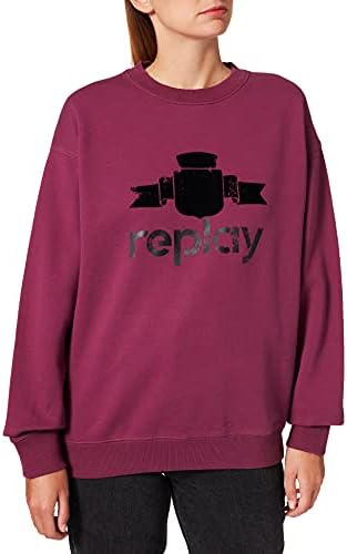 Replay Women's Sweatshirt, 372 Merlot 