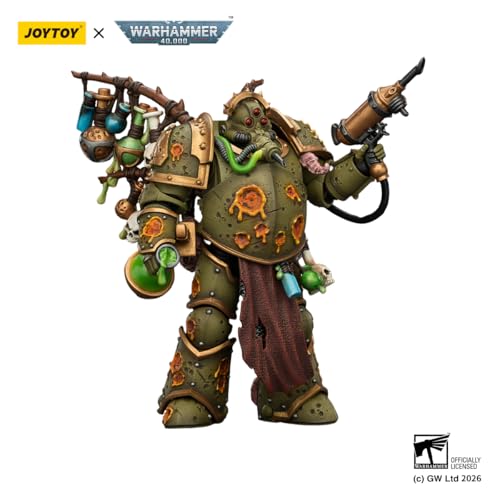 Image of JOYTOY Warhammer 40k Death Guard Biologus Putrifier 1 /18 Action Figure