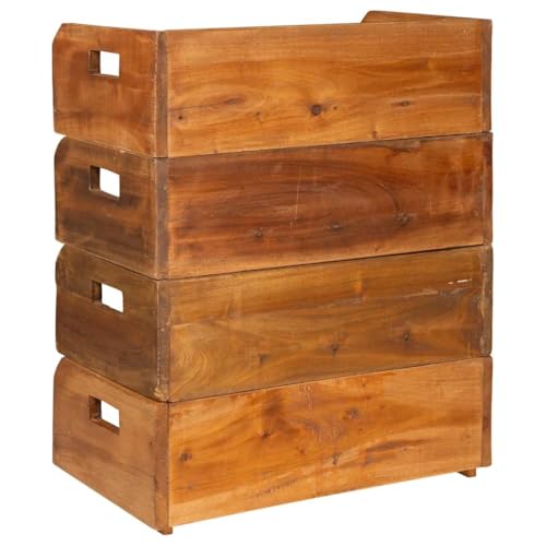 Set de 4 soportes para botellas de madera de caoba sólida miniatura 7
