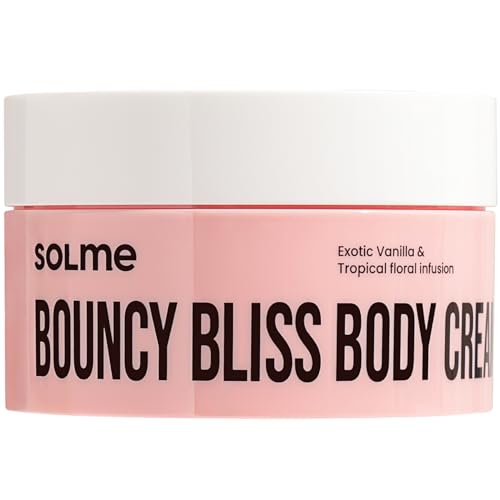SOLME-Bouncy-Bliss-Body-Cream-Skin-Tightening-Body-Butter-with-Coconut-Jojoba-Oil-Collagen-Avocado-Extract-Glowing-Skin-Peach-Vanilla-Scent-K-Beauty-676-fl-oz SOLME Bouncy Bliss Body Cream | Skin Tightening Body Butter with Coconut & Jojoba Oil, Collagen & Avocado Extract | Glowing Skin | Peach Vanilla Scent | K-Beauty, 6.76 fl. oz. - Image 1