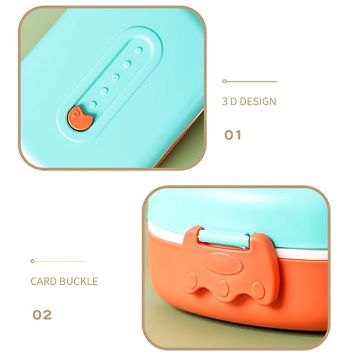 Marmita Pote Lancheira 700ML com Divisorias e Colher Modelo Infantil,crianças e bebê pode ir no Micr