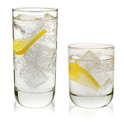 Libbey Polaris 16-Piece Tumbler And Rocks Glass Set, Clear #TOP7