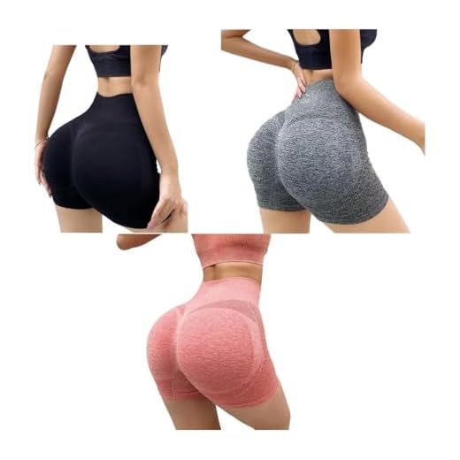 Kit 3 Shorts Femininos de Compressão para Academia, Cintura Alta, Tecido Modelador para Yoga e Fitness, Preto e Cinza e Rosa (BR, Alfa, G, Regular, Regular, 3, Preto+Cinza+Rosa)