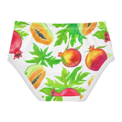 Floral Watercolor Papaya Little Girl Panties Girls Underwear Toddlers Cotton Personalized Kids Briefs Undies 2t2