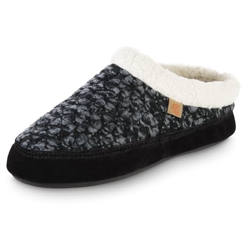 Image of Acorn Womens Slipper with Berber Lining, Suede Siding and Durable Non-Slip Indoor /Outdoor Sole