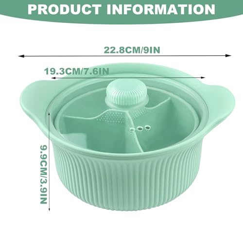 Pot à micro-ondes silicone 3 compartiments haut de gamme pour cuisson au four - 6