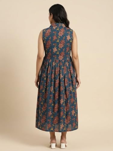 Image of The Mom Store Maternity and Nursing Sleeveless Dress for Women | Casual Dress | Pre and Post Pregnancy Wear | Printed Stylish Dress for New Mom | Trendy Dresses for Women's
