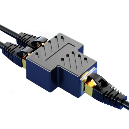 Image of MT-VIKI Rj45 Ethernet Splitter Adapter, USB 1 to 2 Dual LAN Network Socket Connector 8P8C Extender Plug Interface Cable for Cat5,Cat5E,Cat6,Cat7 (2 Devices Cannot Be Simultaneous Networking)