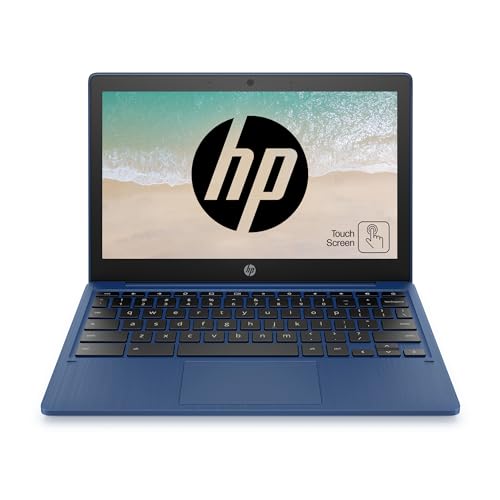 Image of HP Chromebook 11a, MediaTek MT8183 Processor 11.6 inch(29.5 cm) Thin and Light Touchscreen Laptop (4 GB RAM /64 GB eMMC /Chrome OS /Fast Charge /Google Assistant /Indigo Blue /1.07Kg), na0002MU, 1.07Kg