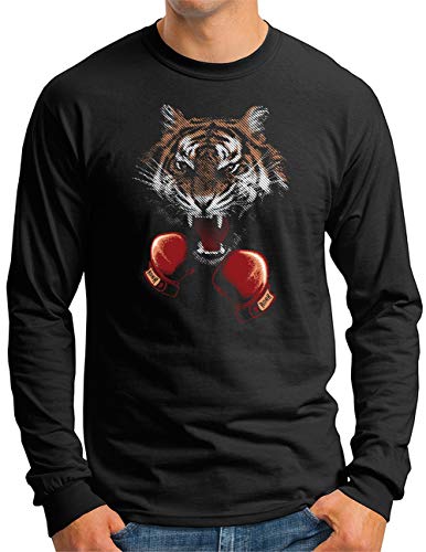 Tiger-Boxing T-shirt à manches longues OM3 noir anti-frottement