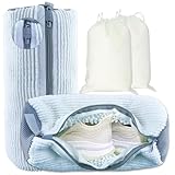 CNEYSID XXL Shoe Washing Machine Bag - 2-Pack Reusable Shoes Cleaning Bags, 360° Deep Clean for Tennis Shoes, Sneakers and Slippers, Includes 2 Shoe Storage Dust Bags (White)