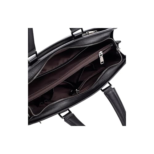 Men's Leather Briefcase Shoulder Bag, Detachable Shoulder Strap, Vintage Handbag4