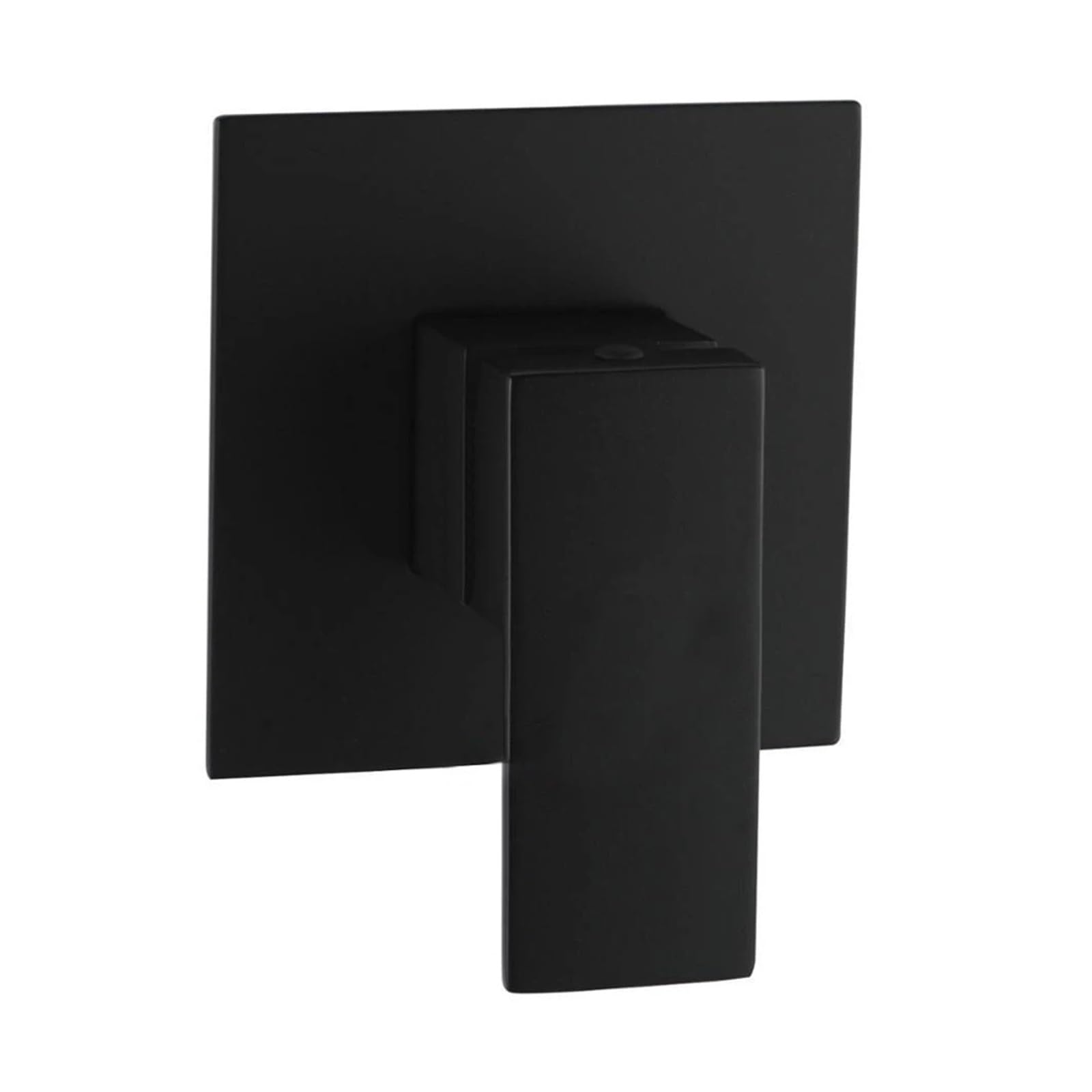 Grifo lavabo negro mate mezclador de pared cuadrado con desviador