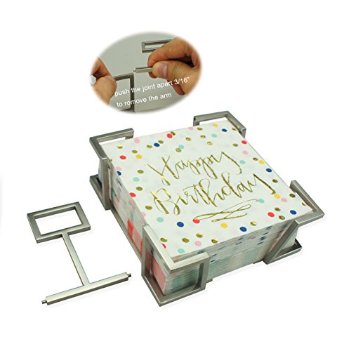 ArtsOnDesk Modern Art Cocktail Napkin Holder st215 Stainless Steel Satin Finish Patent Applying for Cocktail Beverage Crystalware Paper Napkin Holder Dispenser Organizer Christmas Thanksgiving Gift.