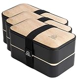Umami Bento Lunch Box for Adults w/Utensils, 40 oz, Cute Microwave-Safe, Leak-Proof Adult Bento Box,