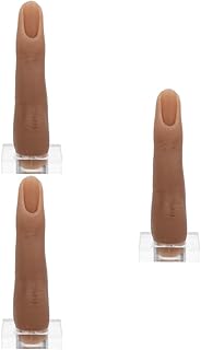 FOMIYES 3 Pçs Simulação Modelo De Dedo Silicone Treinamento De Unhas Dedo Manicure Mão Prática Dedos Dedo De Silicone Falso Nail Art Treinamento De Dedo Modelos De Dedo Artificial Sílica