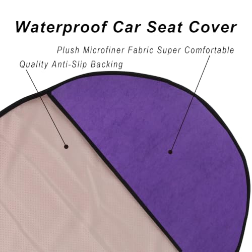 Image of Car Seat Cover Protector Front Seats,for Gym Workout,Running,Swimming,Beach and Hiking,Waterproof Sweat Towel Bucket Seat Covers for Cars SUV Trucks (Purple, 2Pcs)