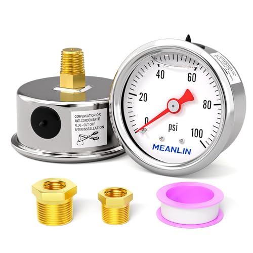 MEANLIN MEASURE 0~100Psi Stainless Steel 1/8