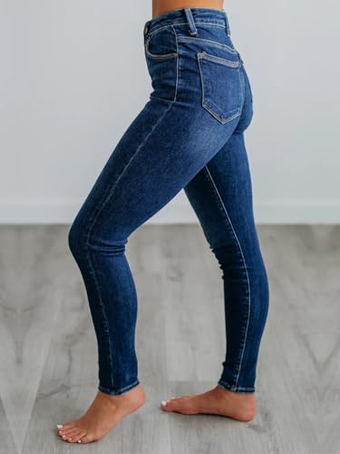 Image of KUNMI Women's Ripped Skinny Jeans Distressed Stretchy Denim Pants