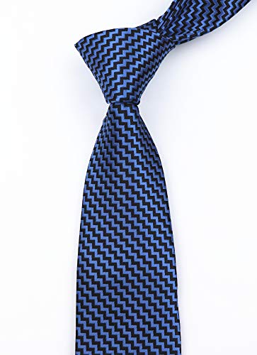 Kihatwin Men's Gingham Check Stripe Ties Pattern Business Formal Designer Neckties 3.15"