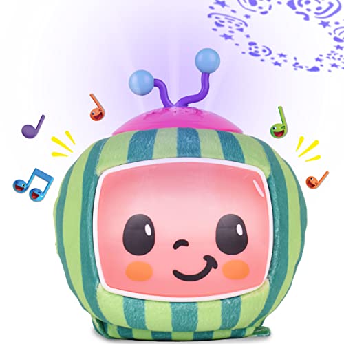 Image of Sunny Days Entertainment CoComelon Official Musical Projector Night Light | Soft Plush Melon Body | Plays Bedtime Songs and Lights Up | Sleep Soother for Toddlers