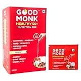 Good Monk Healthy 50+ Multivitamin for Senior Men & Women | For Energy, Bone & Gut Health | With Probiotics, Fibre, Ashwagandha, Vit. B12, C, D, Iron, Zinc | Add To Food - No Taste Change | 15 Sachets